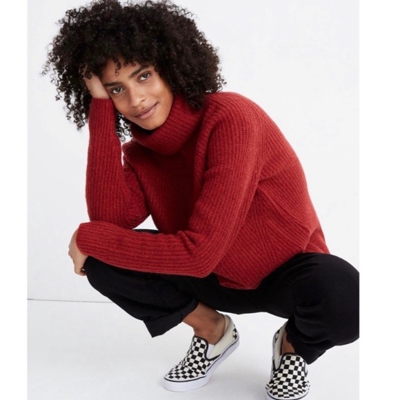 Madewell Sweaters - Madewell Turtleneck Sweater In Heather Ruby